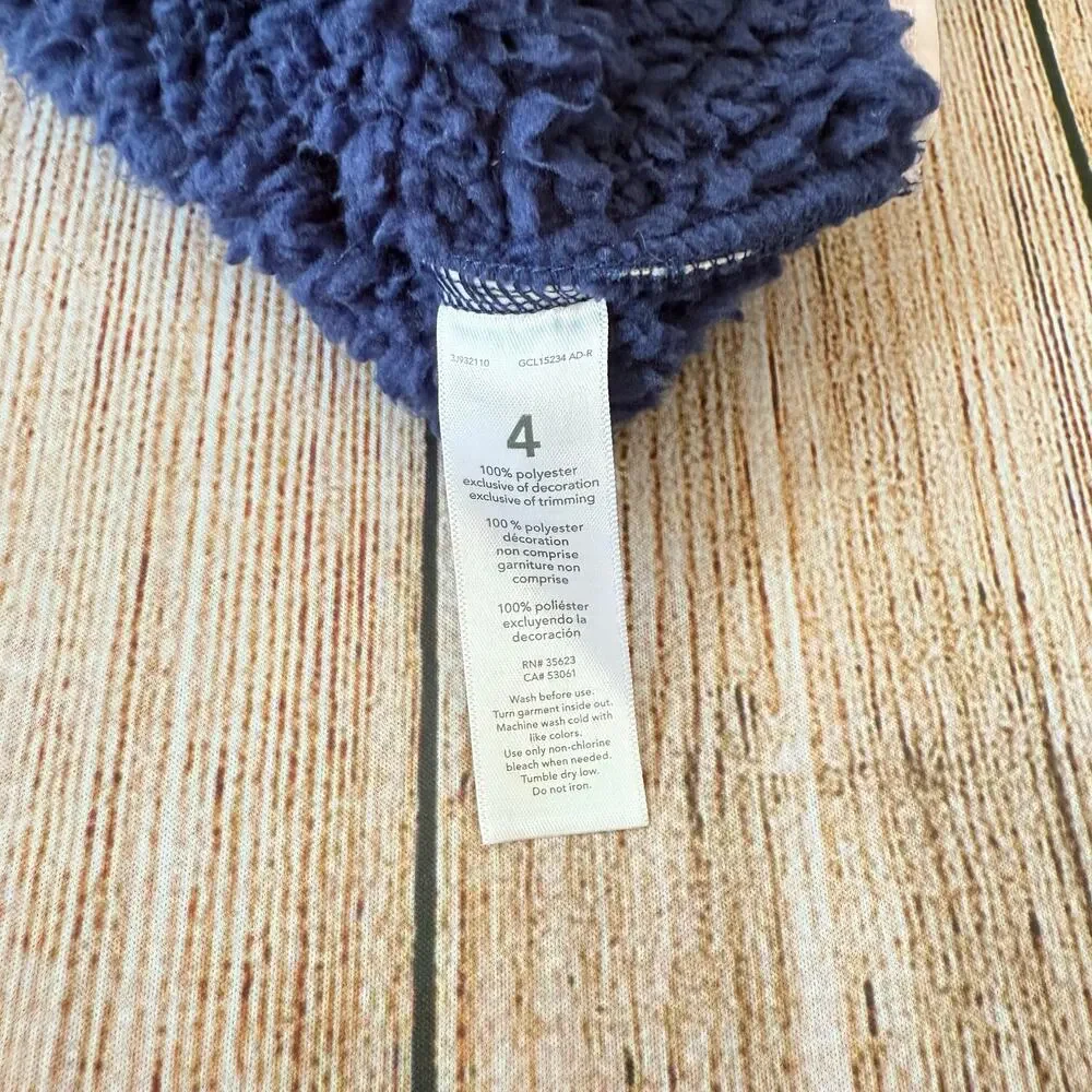 NWOT - Girls 4 - Sherpa Henley Sweater